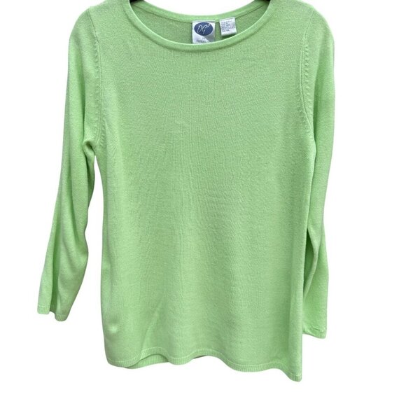 DG2 By Diane Gilman Womens Pastel Green Long Sleeve Lightweight Sweater S - Picture 1 of 6